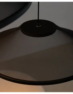 Lámpara colgante Warp Base - Arkoslight - Diseño moderno con pantalla textil translúcida