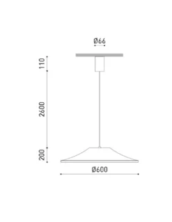 Lámpara colgante Warp Base - Arkoslight - Diseño moderno con pantalla textil translúcida