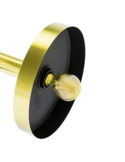 Lámpara colgante y de pie Whizz - Faro - Diseño industrial en negro y dorado