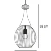 Lámpara colgante Zagoratan – IDP Lampshades – Lámpara vintage de metal negro y rattan natural