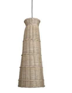 Lámpara colgante Zanco – Fokobu – Lámpara Boho Chic de mimbre y neopreno