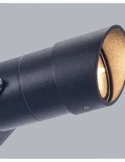 Lámpara con estaca Ousia - FORLIGHT - Lámpara de exterior negra, IP65