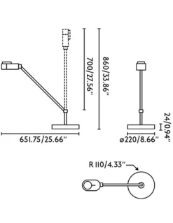 Lámpara de escritorio Inviting – Faro – Lámpara de estudio con cabezal orientable, LED regulable