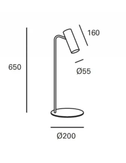 Lámpara de escritorio Meds – FORLIGHT – Cabezal orientable, GU10