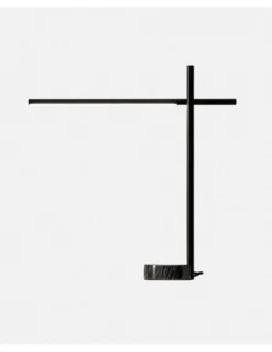 Lámpara de escritorio Tubs - LedsC4 - Base en mármol negro, regulable y orientable