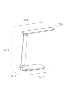 Lámpara de escritorio Zenit - FORLIGHT - Lámpara negra orientable y regulable