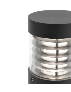 Lámpara de exterior Giza - Faro - Baliza y sobremuro en gris oscuro