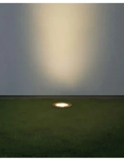 Lámpara de exterior para suelo Incasso – FORLIGHT – Foco de acero inoxidable, LED PRO 3000K, Diámetro: 12 cm