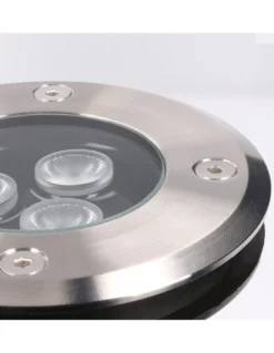 Lámpara de exterior para suelo Ringo – FORLIGHT – Foco de acero inoxidable, LED 3000K o 4000K, Diámetro: 11 cm