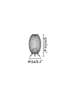 Lámpara de exterior portátil Cage – Faro – Lámpara tipo jaula negra, IP65, 57 cm