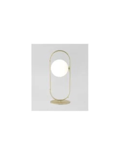 Lámpara de mesa Abbacus - Aromas - Lámpara tipo bola, Metal dorado, LED 2700K