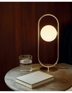 Lámpara de mesa Abbacus - Aromas - Lámpara tipo bola, Metal dorado, LED 2700K