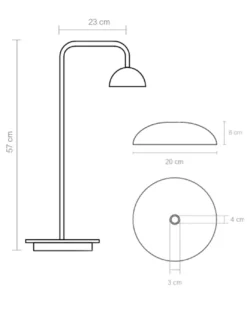 Lámpara de mesa Absidiola - Luxcambra - Lámpara arco de cerámica