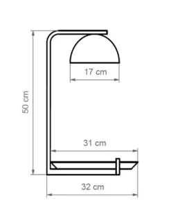 Lámpara de mesa Absis – Luxcambra – Lámpara LED, pantalla disponible en 2 colores