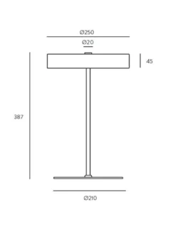 Lámpara de mesa Ambor – Aromas – Lámpara dorada, LED 3000K, Regulable