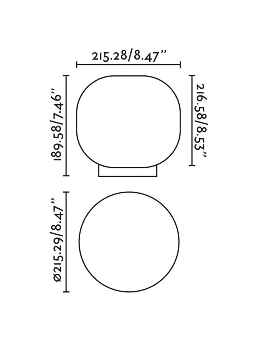 Lámpara de mesa Amelia – Faro – Lámpara tipo bola decorativa