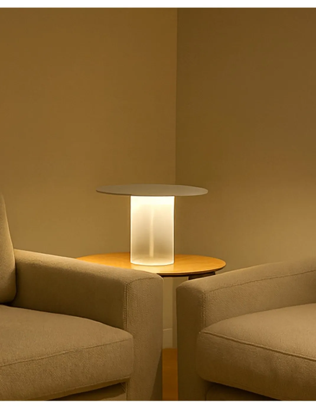 Lámpara de mesa Beira T - B.lux - Lámpara de diseño contemporáneo, cristal traslúcido