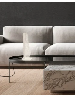 Lámpara de mesa Bianca – Mantra – Lámpara decorativa blanca, LED 3000K
