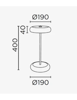 Lámpara de mesa Boina – Pujol – Lámpara LED regulable, varios acabados