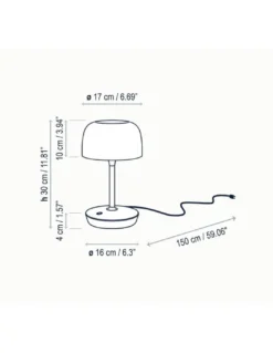 Lámpara de mesa Bol – Bover – Lámpara con brillo ajustable, LED 1200 lm 2700K