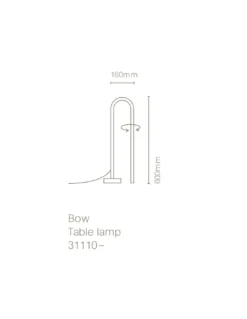 Lámpara de Mesa Bow - Nexia - LED, diseño minimalista y moderno