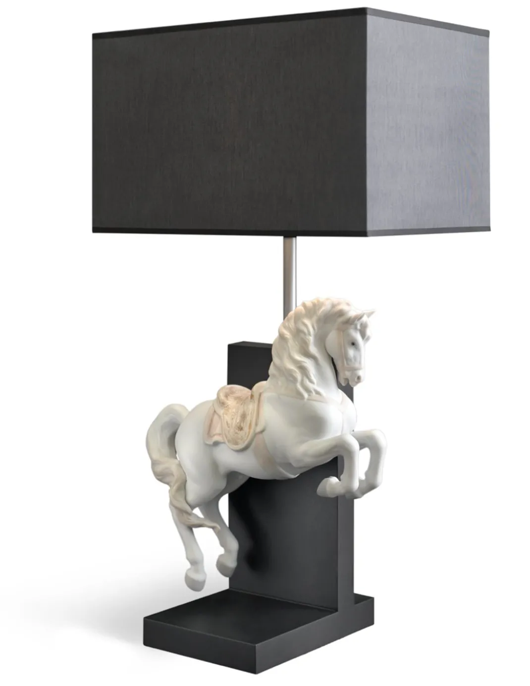 Lámpara de mesa Caballo Courbette - Lladró - Lámpara de porcelana decorativa
