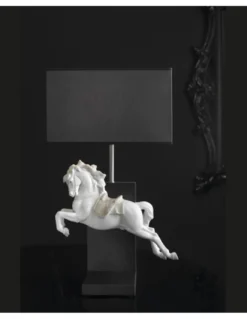 Lámpara de mesa Caballo Pirouette - Lladró - Lámpara con figura decorativa de porecelana