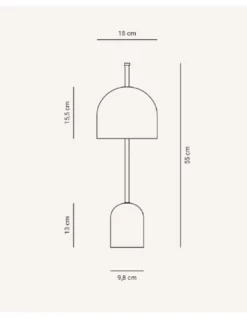 Lámpara de mesa Camila – Fokobu – Lámpara de mármol decorativa, 3 colores