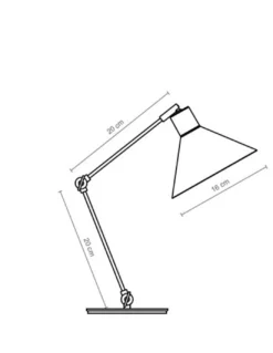 Lámpara de mesa Capuchina - Luxcambra - Flexo articulable estilo industrial
