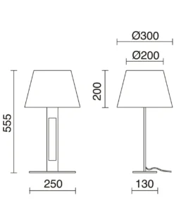 Lámpara de mesa Classical - Novolux Lighting - Lámpara elegante, pantalla de tela