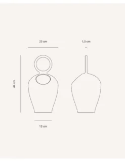 Lámpara de mesa Clay - Fokobu - Lámpara artesanal de cerámica, forma de botijo, blanco/terracota