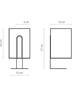 Lámpara de mesa Clipam – Luxcambra – Pantalla de cotonet en blanco o gris, acabado negro