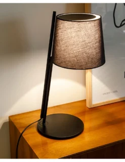 Lámpara de mesa Clip – LedsC4 – Estructura negra+Pantalla en 2 colores a elegir, 1xE27