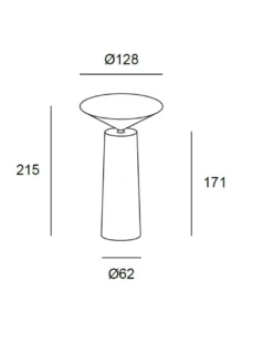 Lámpara de mesa Cocktail – LedsC4 – Regulable y con batería