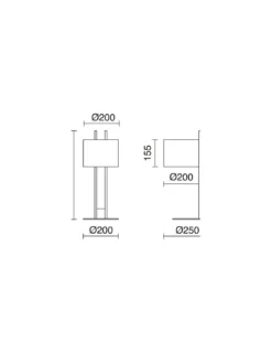 Lámpara de mesa Compact - Novolux Lighting. Exo - Diseño nórdico con pantalla de algodón y estructura de madera