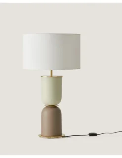 Lámpara de mesa Copo – Aromas – Lámpara decorativa de cerámica, Pantalla incluida