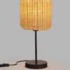 Lámpara de mesa Cortic - FORLIGHT - Lámpara de ratán natural