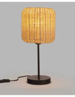 Lámpara de mesa Cortic - FORLIGHT - Lámpara de ratán natural