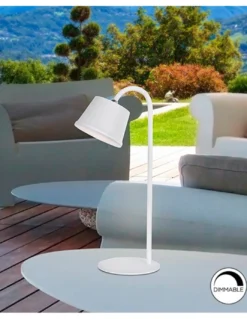 Lámpara de mesa Cuco – Schuller – Lámpara moderna en acabado corten o blanco