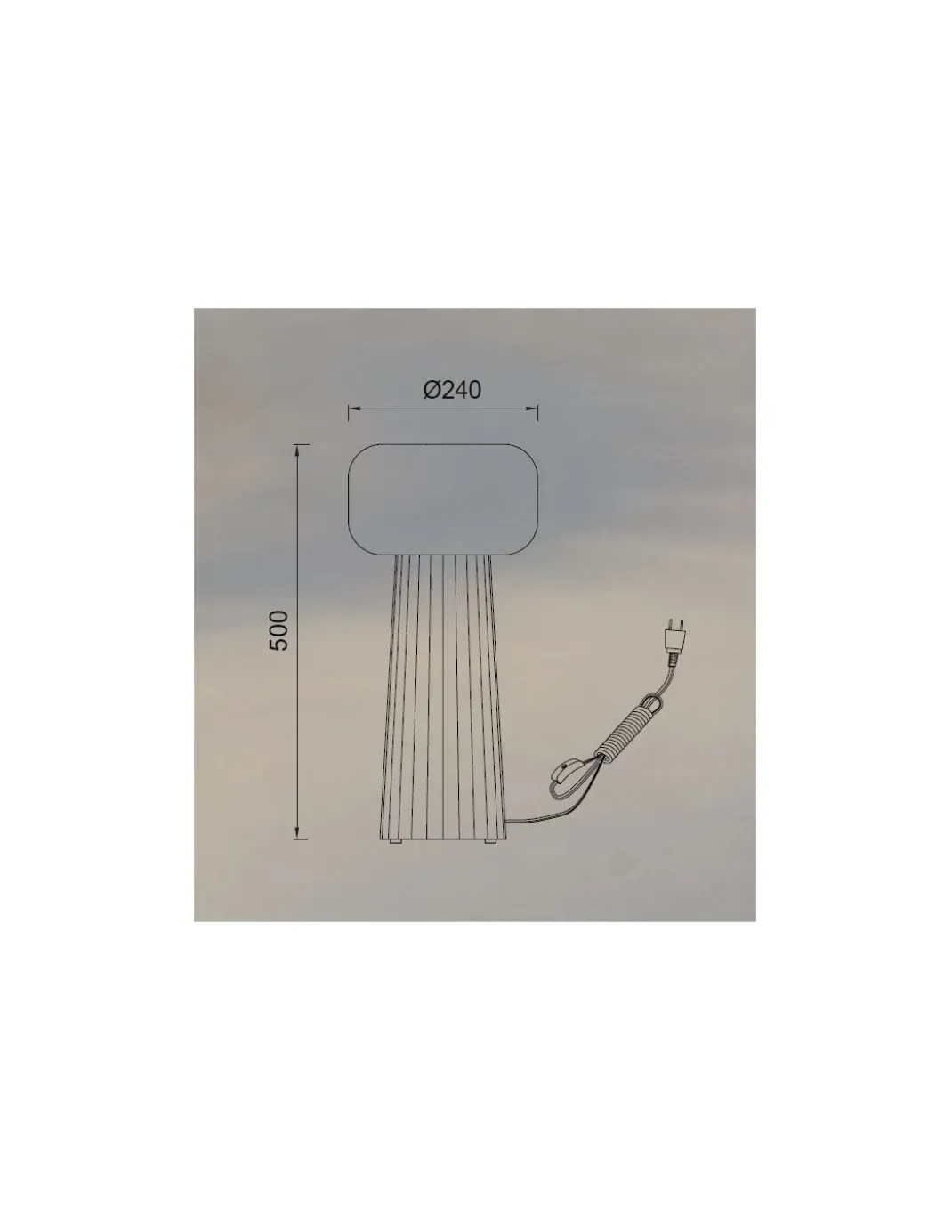 Lámpara de mesa de cristal Faro - Mantra - Diseño vintage moderno y sofisticado