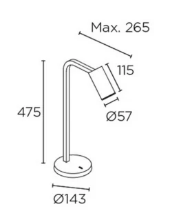 Lámpara de mesa de escritorio Simply - LedsC4