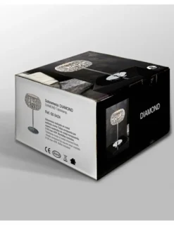 Lámpara de mesa Diamond – Schuller – Pantalla de cristal, acabado cromo
