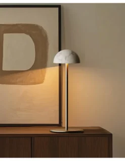 Lámpara de mesa Dussa – Aromas – Lámpara de mármol en 3 acabados, LED 2700K