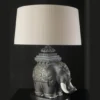 Lámpara de mesa Elefante de Siam - Lladró - Lámpara elegante de porcelana