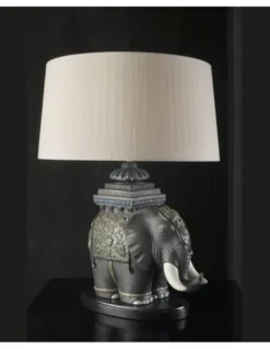 Lámpara de mesa Elefante de Siam - Lladró - Lámpara elegante de porcelana