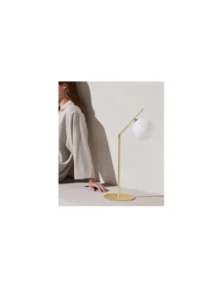 Lámpara de mesa Endo - Aromas. Lámpara tipo bola, Metal+vidrio soplado, LED 2700K
