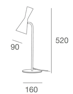 Lámpara de mesa Exa – Massmi – Lámpara vintage, Estructura hierro pintado, 1xE27