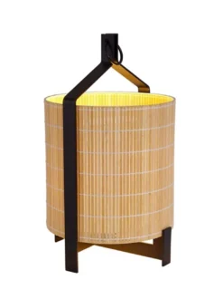 Lámpara de mesa Fanal – Luxcambra – Pantalla de lamas de madera