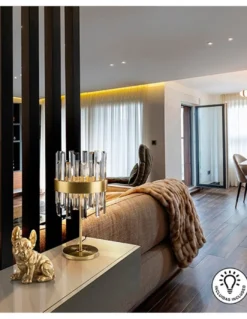 Lámpara de mesa Grace – Schuller – Pantalla de cristal, diseño decorativo