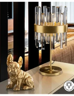 Lámpara de mesa Grace – Schuller – Pantalla de cristal, diseño decorativo